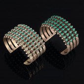 ZUNI STAMPED SILVER + TURQUOIS