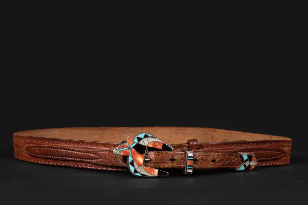 ZUNI-STYLE, INLAY HORSE RANGER