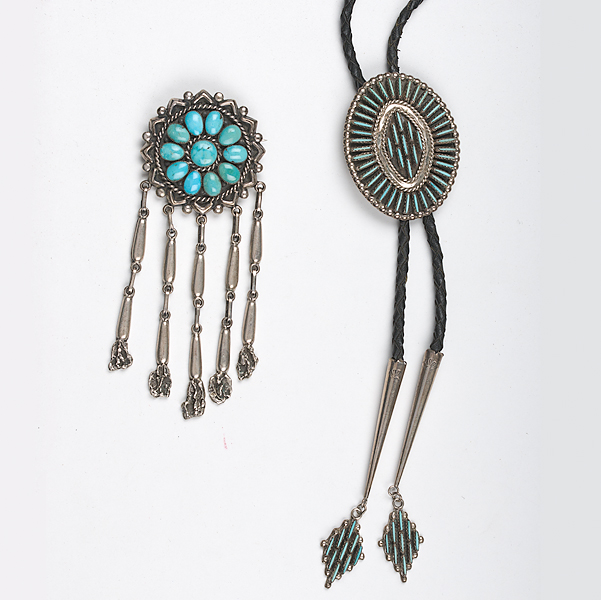 Zuni Turquoise Bolo and Turquoise