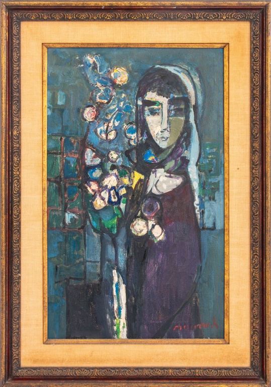 ZVI MAIROVITCH 'WOMAN WITH FLOWERS'
