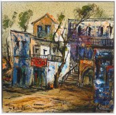 ZVI RAPHAELI OIL ON BOARD PAIN